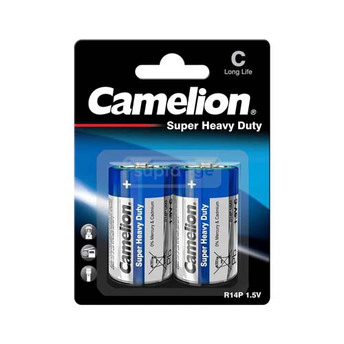 CAMELION Super Heavy Duty ელემენტი 1.5V C-ზომის R14 1*2ც